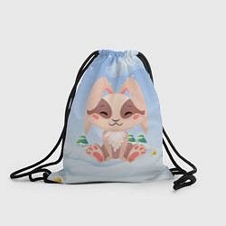 Рюкзак-мешок Милый зайка символ 2023 года, цвет: 3D-принт