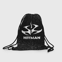 Рюкзак-мешок Hitman с потертостями на темном фоне, цвет: 3D-принт
