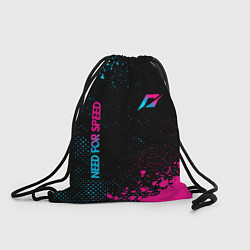 Рюкзак-мешок Need for Speed - neon gradient: надпись, символ, цвет: 3D-принт