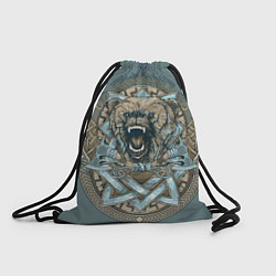 Рюкзак-мешок Голова медведя-викинга, цвет: 3D-принт