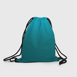 Рюкзак-мешок Градиент бирюзовый, цвет: 3D-принт
