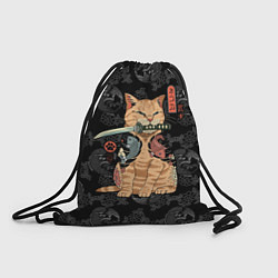 Рюкзак-мешок Кот самурай - Якудза, цвет: 3D-принт