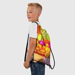 Рюкзак-мешок Спелые фрукты и овощи в плетеной корзине, цвет: 3D-принт — фото 2