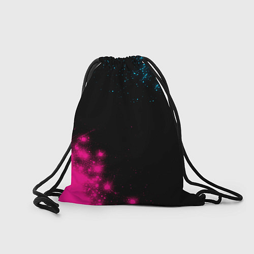 Мешок для обуви Galatasaray - neon gradient: надпись, символ / 3D-принт – фото 2