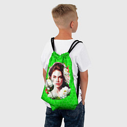 Рюкзак-мешок Праздничная девушка Весна, цвет: 3D-принт — фото 2