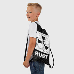 Рюкзак-мешок Rust с потертостями на темном фоне, цвет: 3D-принт — фото 2