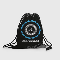 Рюкзак-мешок Mercedes в стиле Top Gear со следами шин на фоне, цвет: 3D-принт