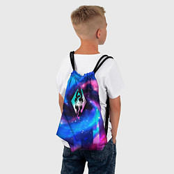 Рюкзак-мешок Skyrim неоновый космос, цвет: 3D-принт — фото 2