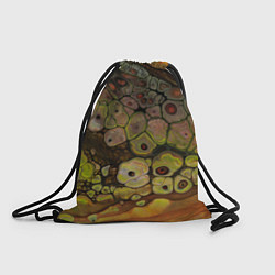 Рюкзак-мешок Оранжевые камни, вода и краски, цвет: 3D-принт