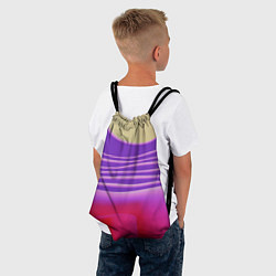 Рюкзак-мешок Волнообразные листы разных цветов, цвет: 3D-принт — фото 2