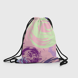 Рюкзак-мешок Розовый фон и разноцветные круги, цвет: 3D-принт