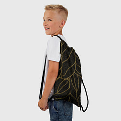 Рюкзак-мешок Золотые листья градиент, цвет: 3D-принт — фото 2