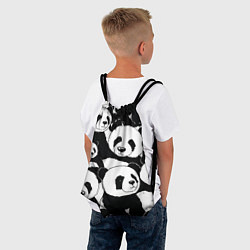 Рюкзак-мешок С пандами паттерн, цвет: 3D-принт — фото 2