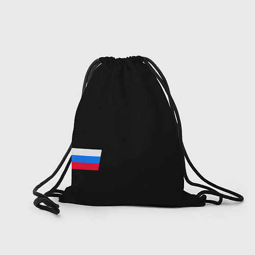 Мешок для обуви Россия и три линии на черном фоне / 3D-принт – фото 2