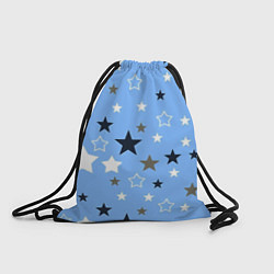 Рюкзак-мешок Звёзды на голубом фоне, цвет: 3D-принт