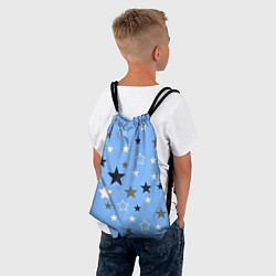 Рюкзак-мешок Звёзды на голубом фоне, цвет: 3D-принт — фото 2