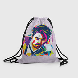 Рюкзак-мешок Геометрический портрет Джонни Деппа, цвет: 3D-принт