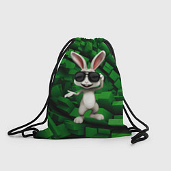 Рюкзак-мешок Прикольный заяц в тёмных очках, цвет: 3D-принт