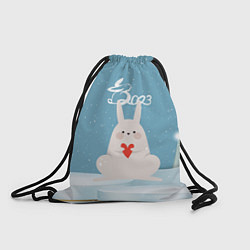 Рюкзак-мешок Зайчонок с сердечком, цвет: 3D-принт