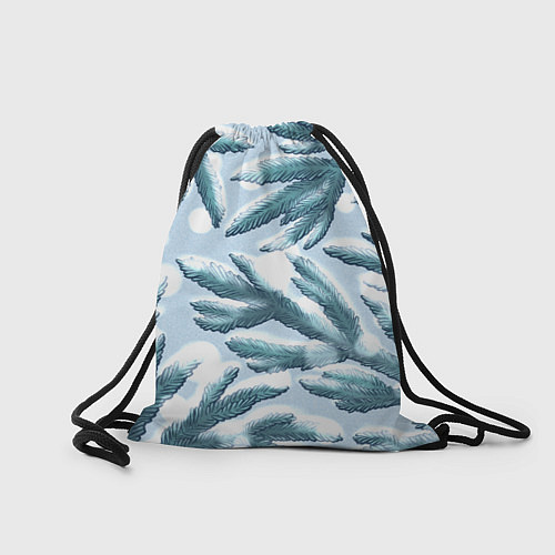 Мешок для обуви Ветки ёлочек - happy / 3D-принт – фото 2