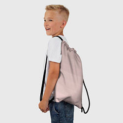 Рюкзак-мешок Монохромный полосатый розовато-бежевый, цвет: 3D-принт — фото 2