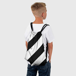 Рюкзак-мешок Черно-белые полосы, цвет: 3D-принт — фото 2