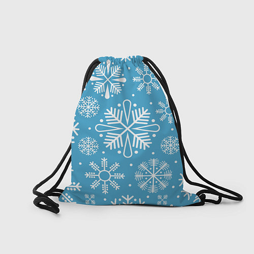 Мешок для обуви Snow in blue / 3D-принт – фото 2
