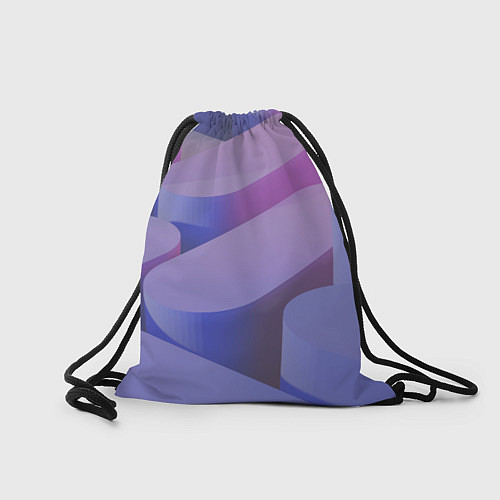 Мешок для обуви Абстрактные фиолетовые прямоугольники со скругленн / 3D-принт – фото 2