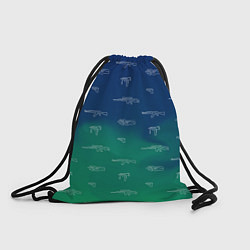 Рюкзак-мешок Стволы автоматы паттерн, цвет: 3D-принт