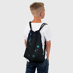 Рюкзак-мешок Снежиночки, цвет: 3D-принт — фото 2