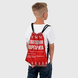 Рюкзак-мешок Новогодняя Маргарита: свитер с оленями, цвет: 3D-принт — фото 2