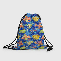 Рюкзак-мешок Большие акварельные рыбы, цвет: 3D-принт