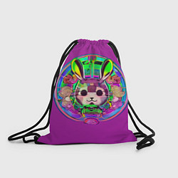 Рюкзак-мешок Кролик Неон, цвет: 3D-принт