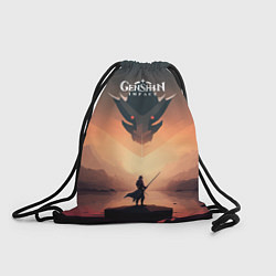 Рюкзак-мешок Genshin Impact, Dragon, цвет: 3D-принт