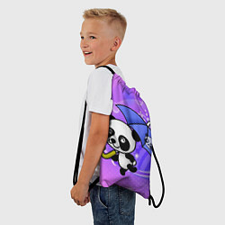 Рюкзак-мешок Панда с зонтиком бежит в гости, цвет: 3D-принт — фото 2