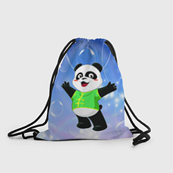 Рюкзак-мешок Панда разводит руками, цвет: 3D-принт