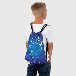 Рюкзак-мешок Кролик символ 2023 на карте звездного неба, цвет: 3D-принт — фото 2