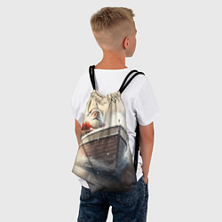 Рюкзак-мешок Дед мороз спешит к детишкам, цвет: 3D-принт — фото 2