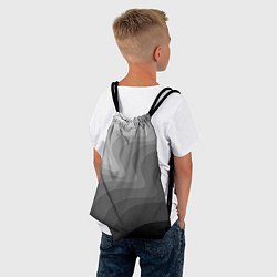 Рюкзак-мешок Черно белые волны, цвет: 3D-принт — фото 2