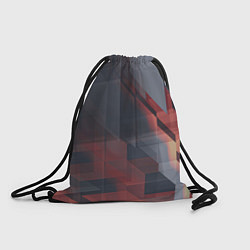 Рюкзак-мешок Серые и красные призрачные стёкла, цвет: 3D-принт