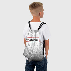 Рюкзак-мешок Анатолий - в красной рамке на светлом, цвет: 3D-принт — фото 2