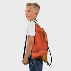 Рюкзак-мешок Оранжево-жёлтый разлом, цвет: 3D-принт — фото 2