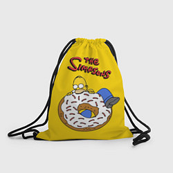 Рюкзак-мешок Гомер Симпсон ест пончик, цвет: 3D-принт
