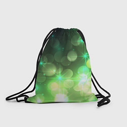 Рюкзак-мешок Неоновый зеленый блеск и черный фон, цвет: 3D-принт
