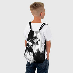 Рюкзак-мешок Два волка, цвет: 3D-принт — фото 2