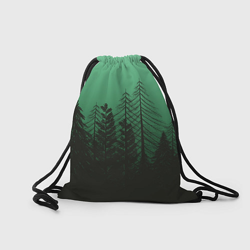 Мешок для обуви Зелёный туманный лес / 3D-принт – фото 2