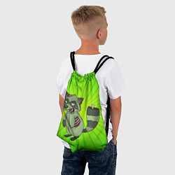 Рюкзак-мешок Енот зомби, цвет: 3D-принт — фото 2
