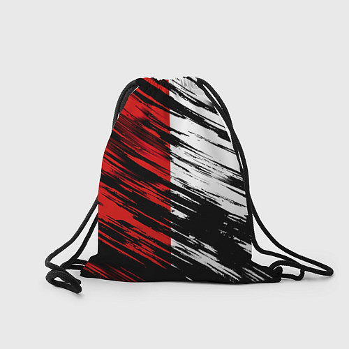 Мешок для обуви Белые и красные полосы / 3D-принт – фото 2