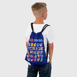 Рюкзак-мешок Латинский алфавит для детей, цвет: 3D-принт — фото 2