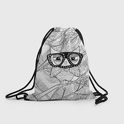 Рюкзак-мешок Раскраска гламурная совушка, цвет: 3D-принт